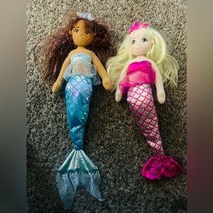 Auroras World Sea Sparkles plush mermaid dolls